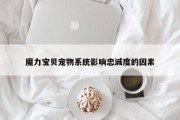 魔力宝贝私服宠物系统影响忠实度的因素
