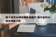 魔力宝贝66级去哪练级最好-魔力宝贝68级去哪里了练